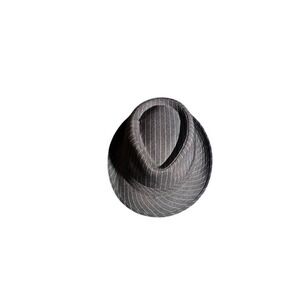 Men's Charcoal Pinstripe Fedora Hat Classic Style